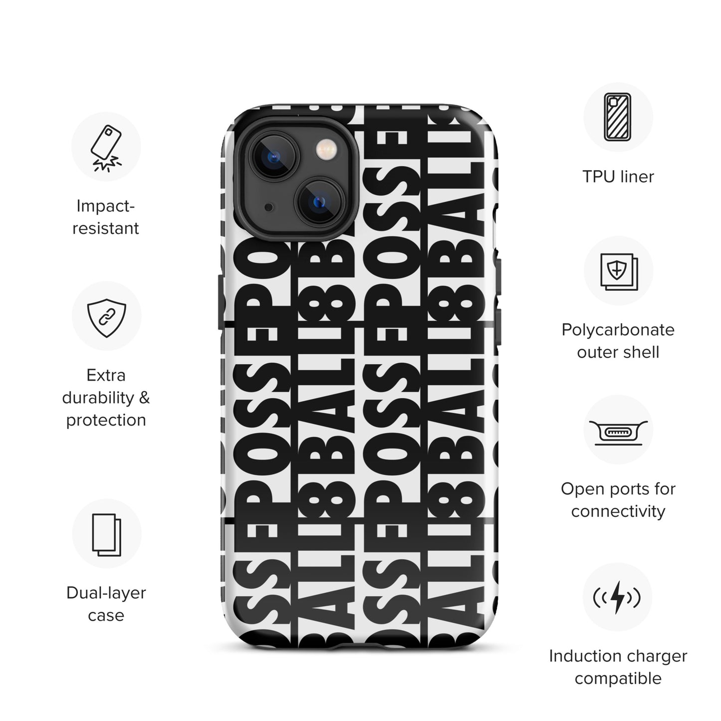 Reversed Logo iPhone Case Black