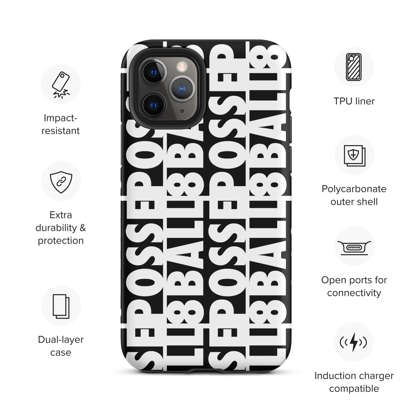 Reversed Logo iPhone Case White