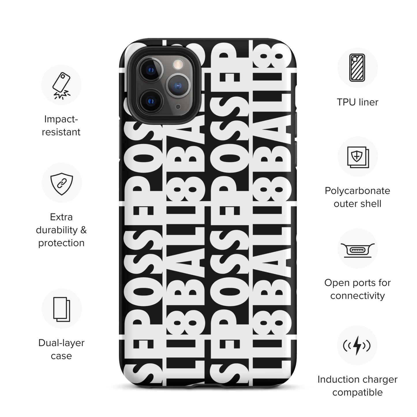 Reversed Logo iPhone Case White