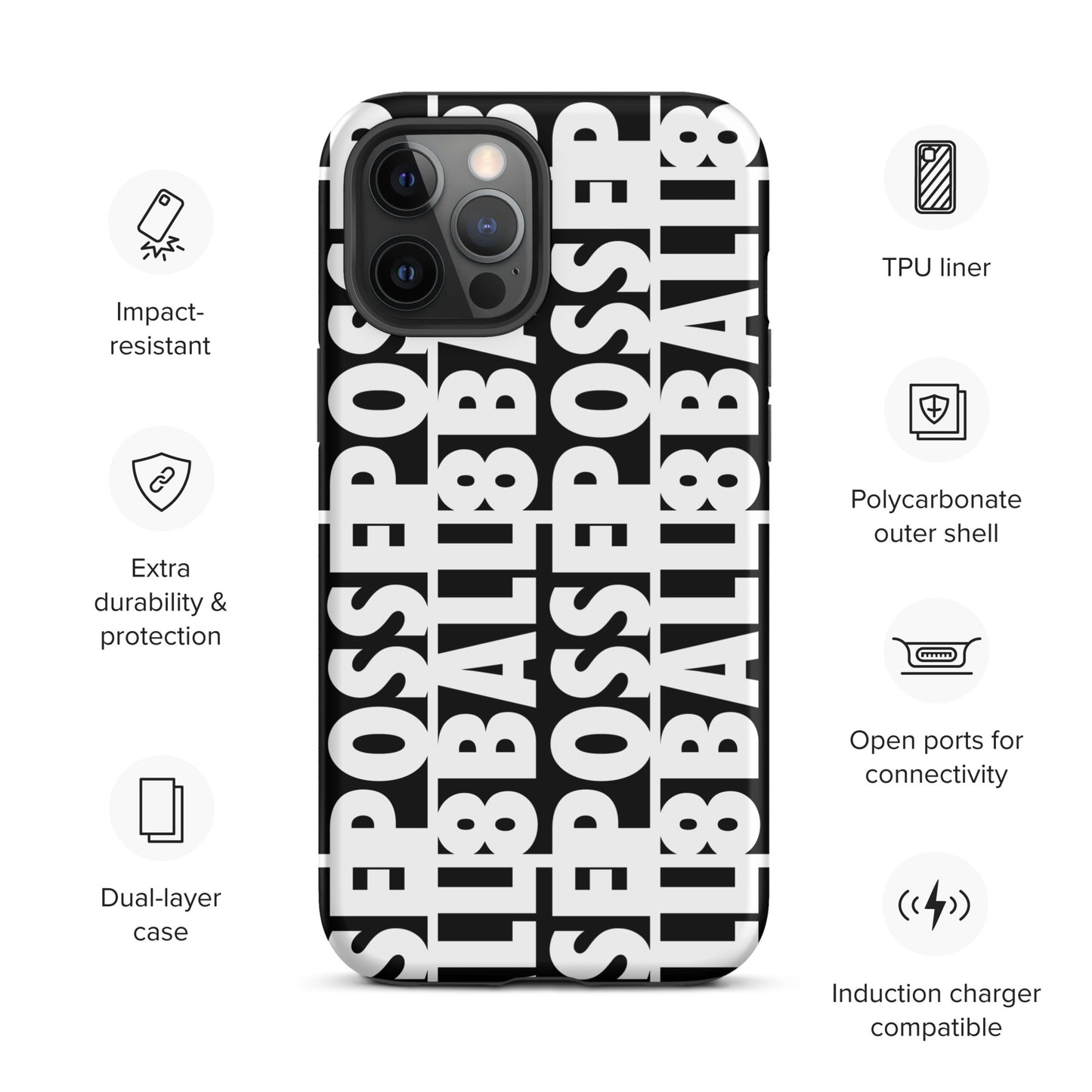 Reversed Logo iPhone Case White