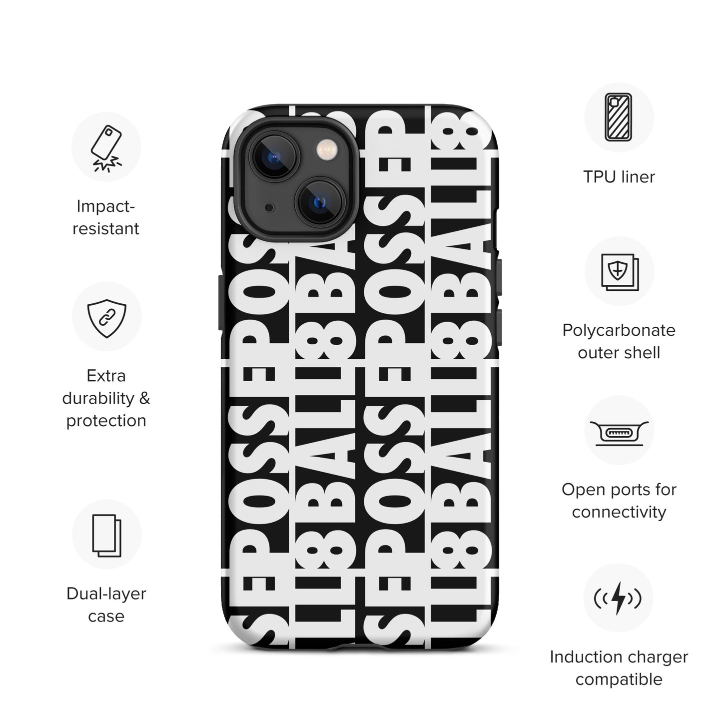 Reversed Logo iPhone Case White