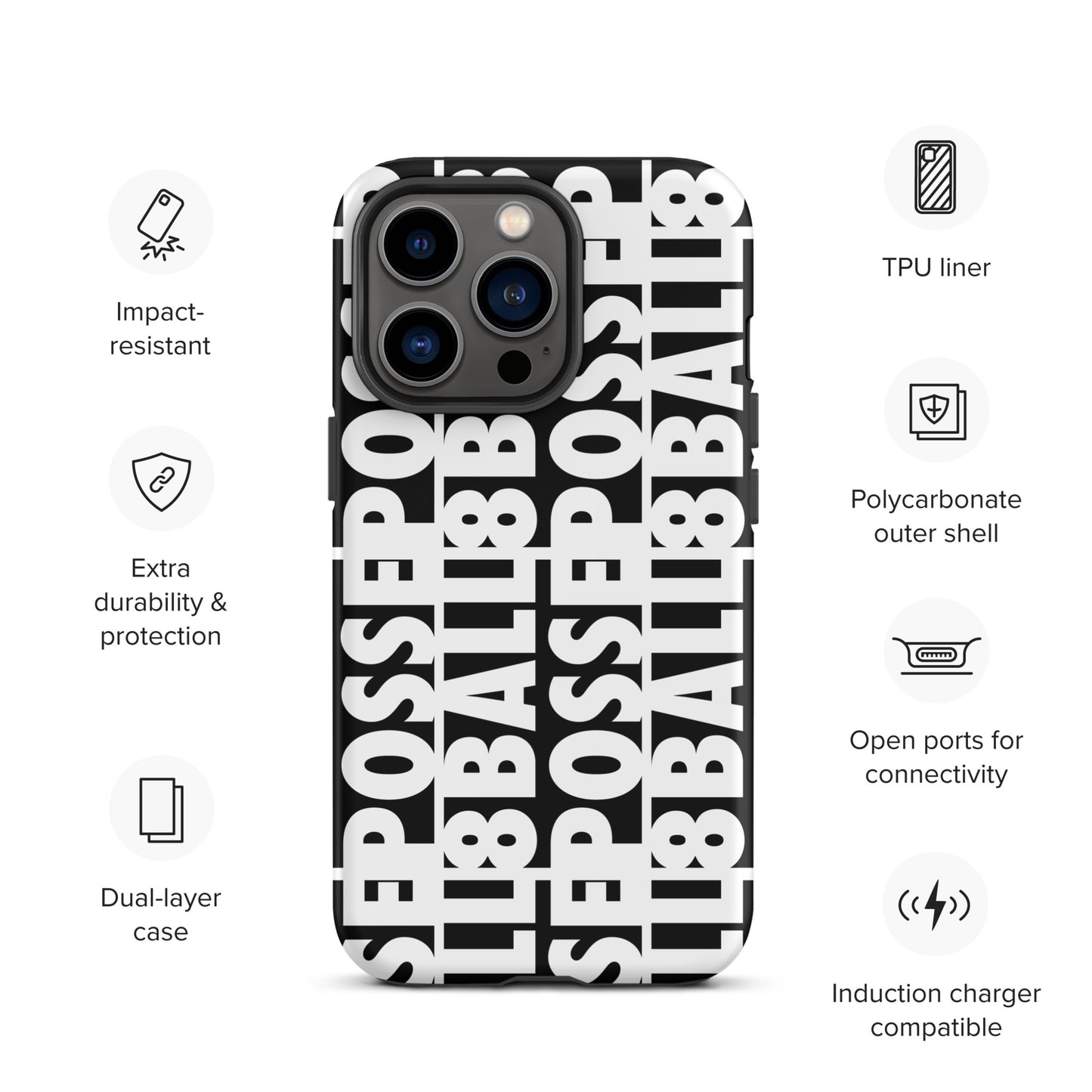 Reversed Logo iPhone Case White