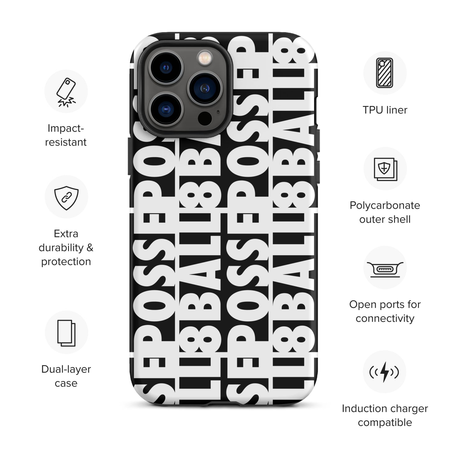 Reversed Logo iPhone Case White