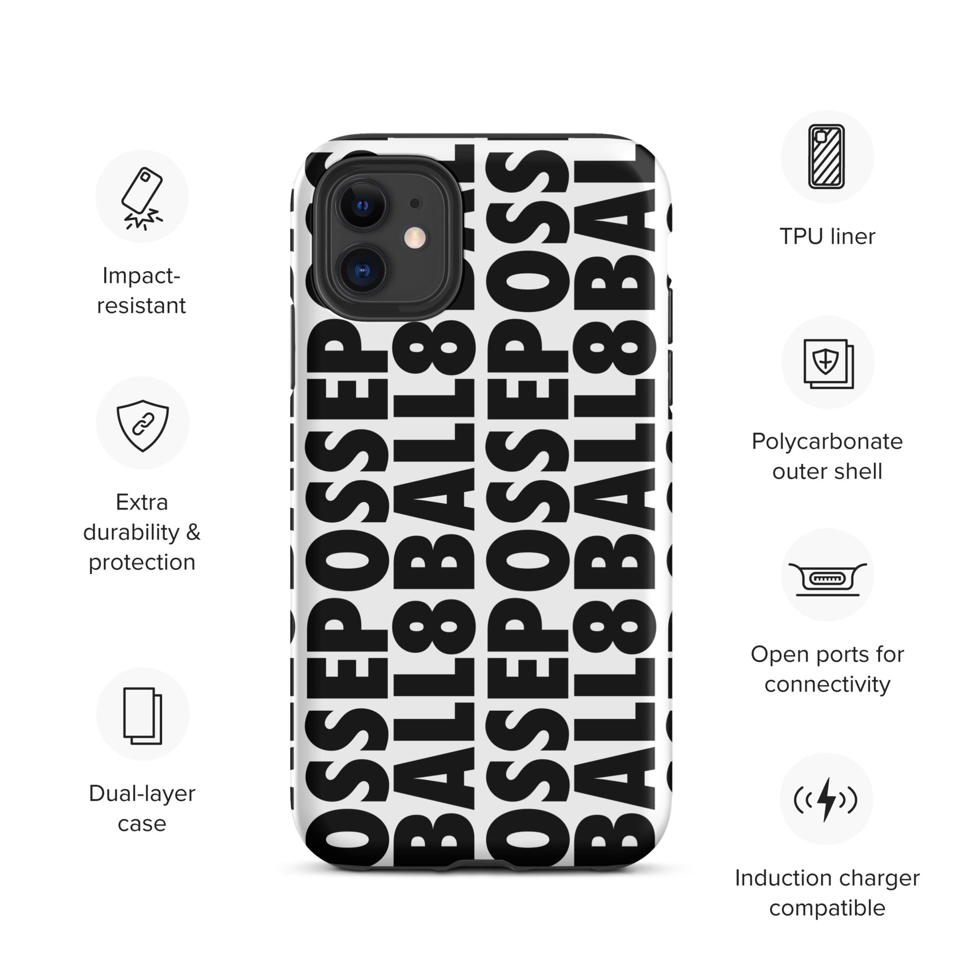 Logo iPhone Case White 8BallPosse Logo iPhone Case White 8BallPosse