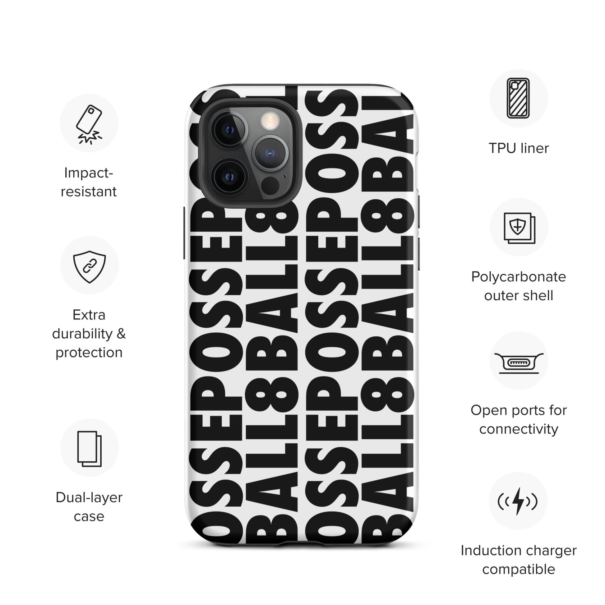 Logo iPhone Case White 8BallPosse Logo iPhone Case White 8BallPosse